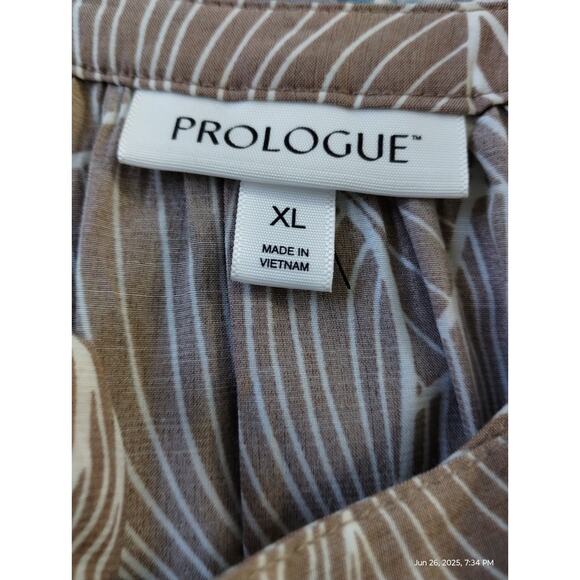 Prologue Womens Size XL Flowy Boho Summer Ruffled Resort Maxi Casual Beach Dress - Picture 10 of 12